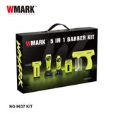 WMARK NG-8637KIT Green 5 In 1 Barber Kit
