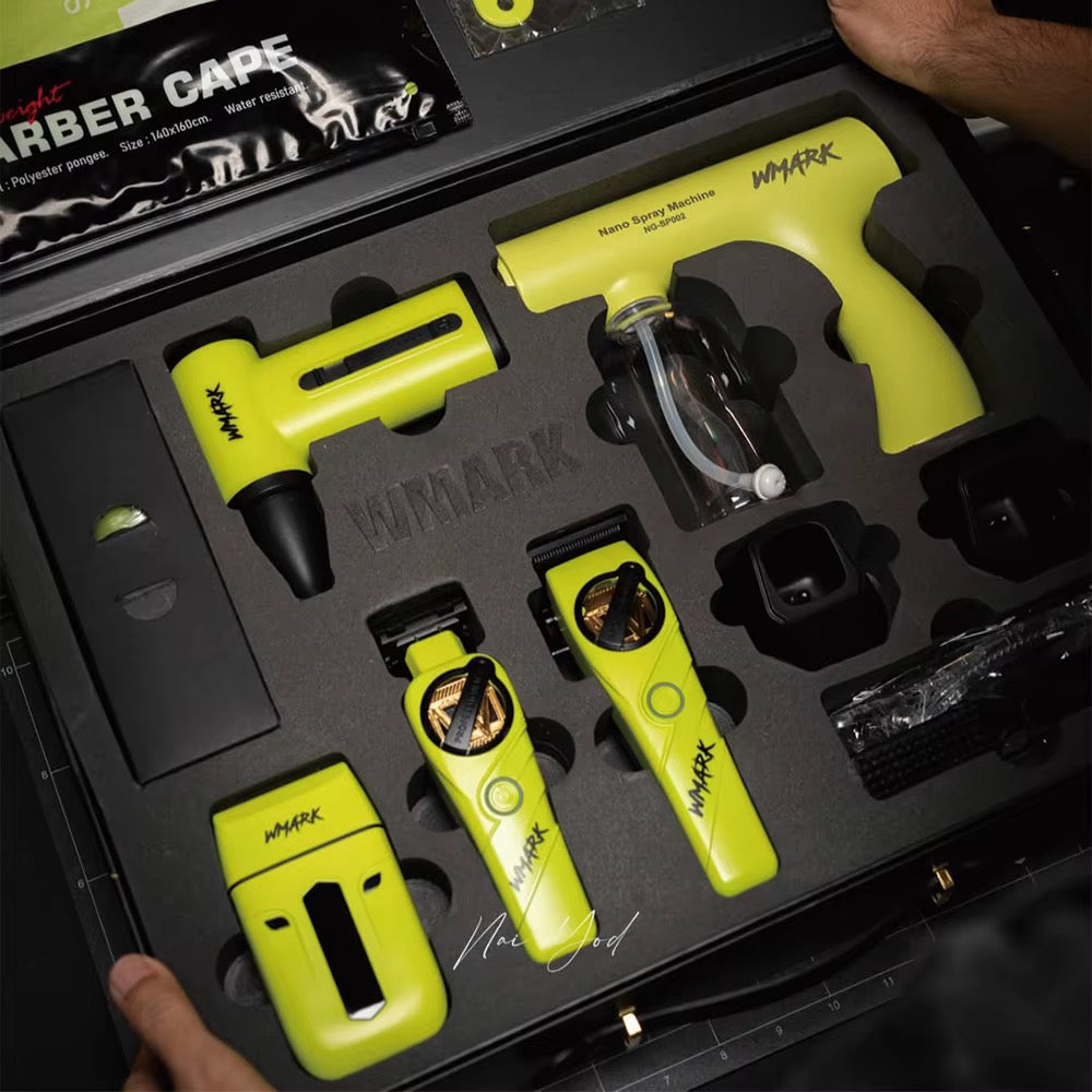 WMARK NG-8637KIT Green 5 In 1 Barber Kit