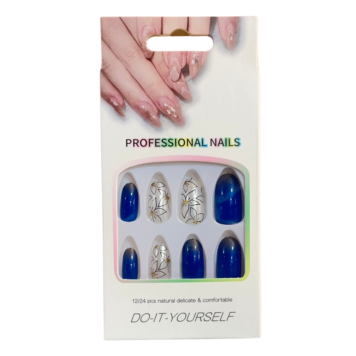 Professional Nails Design 5 Pairs with glue