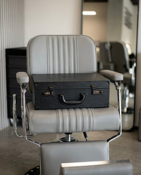 Barber VIP Black Leather Case