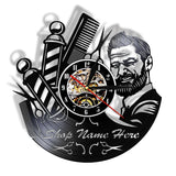 Barbershop Vinyl Wall Clock