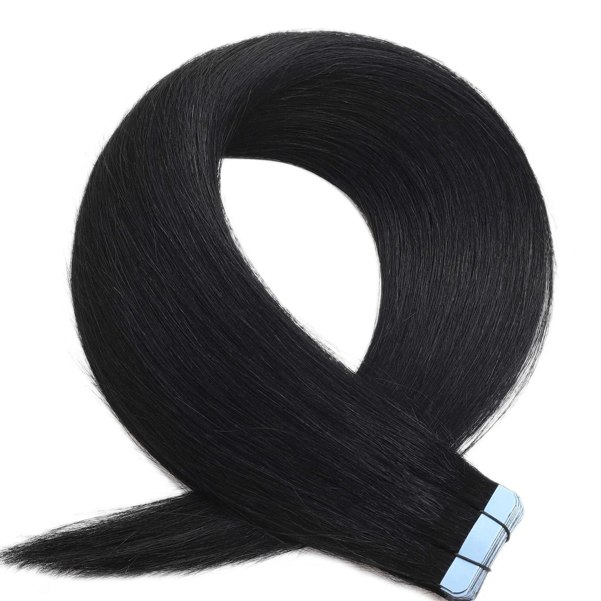 Tape Hair Extensions 21" #1 Jet Black - 100% Human Hair
