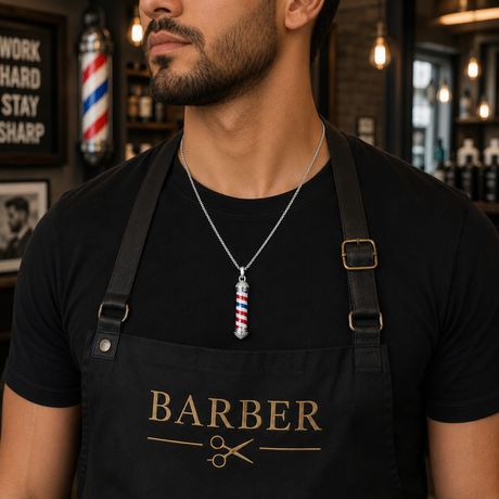 Barber Logo Necklace - Stainless steel