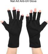1 Pair Nail Art Gloves - Protection Nail Art Gloves Anti-UV Glove LED Nail Art