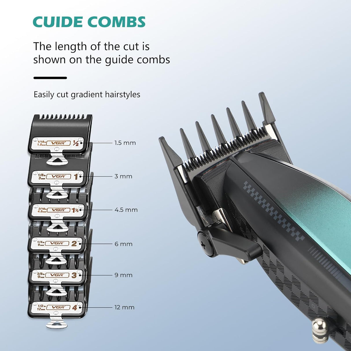 VGR 270 Hair Clippers Professional Cordless High Speed 9000 RPM