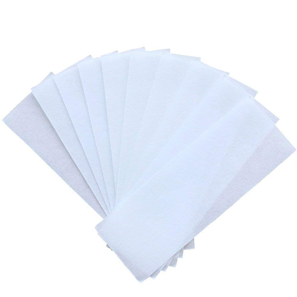 1Bag(100Pcs) Non Woven Wax Strips, Facial Body Hair Removal, White Paper Honey Wax Paper - Theresia Cosmetics - waxing - Theresia Cosmetics
