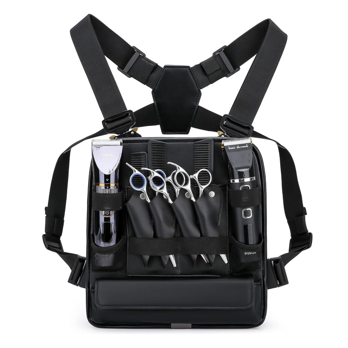 Leather Chest Rig Bag for Barber
