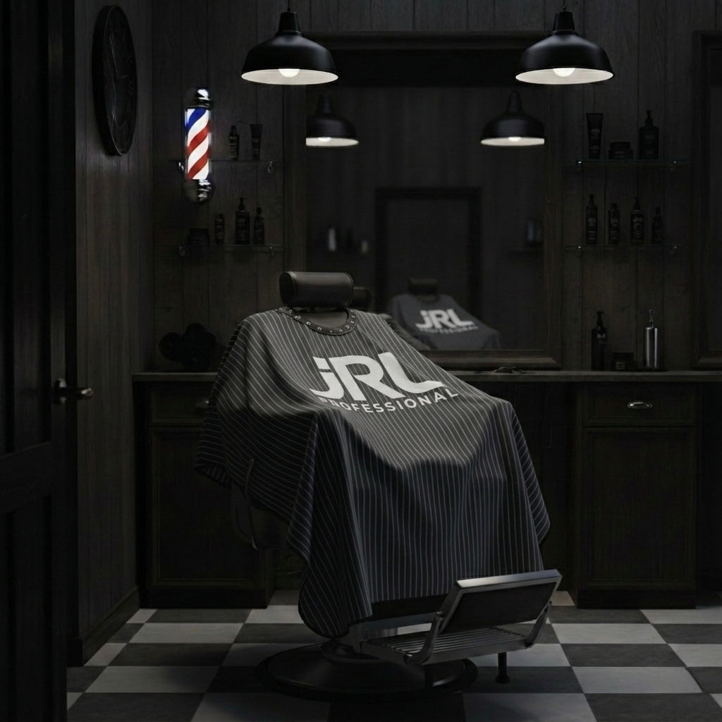 JRL Black Barber Cape - Silicone Neck clips