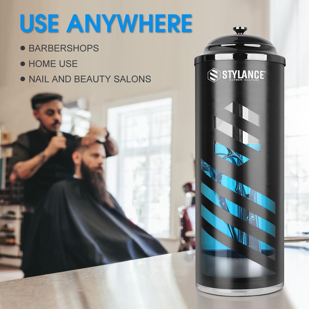 Barber Disinfectant Jar (37 oz) – Acrylic Sanitizing Container