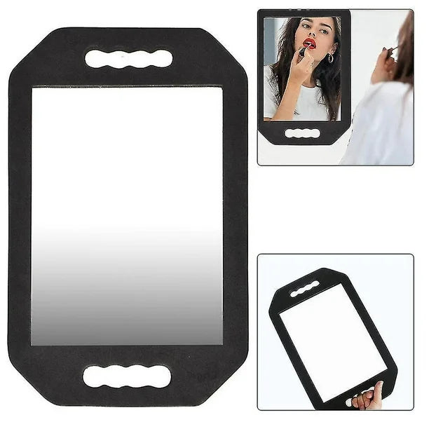 Salon Handheld Mirror: Double Foam Cushioned Handle for Home Beauty