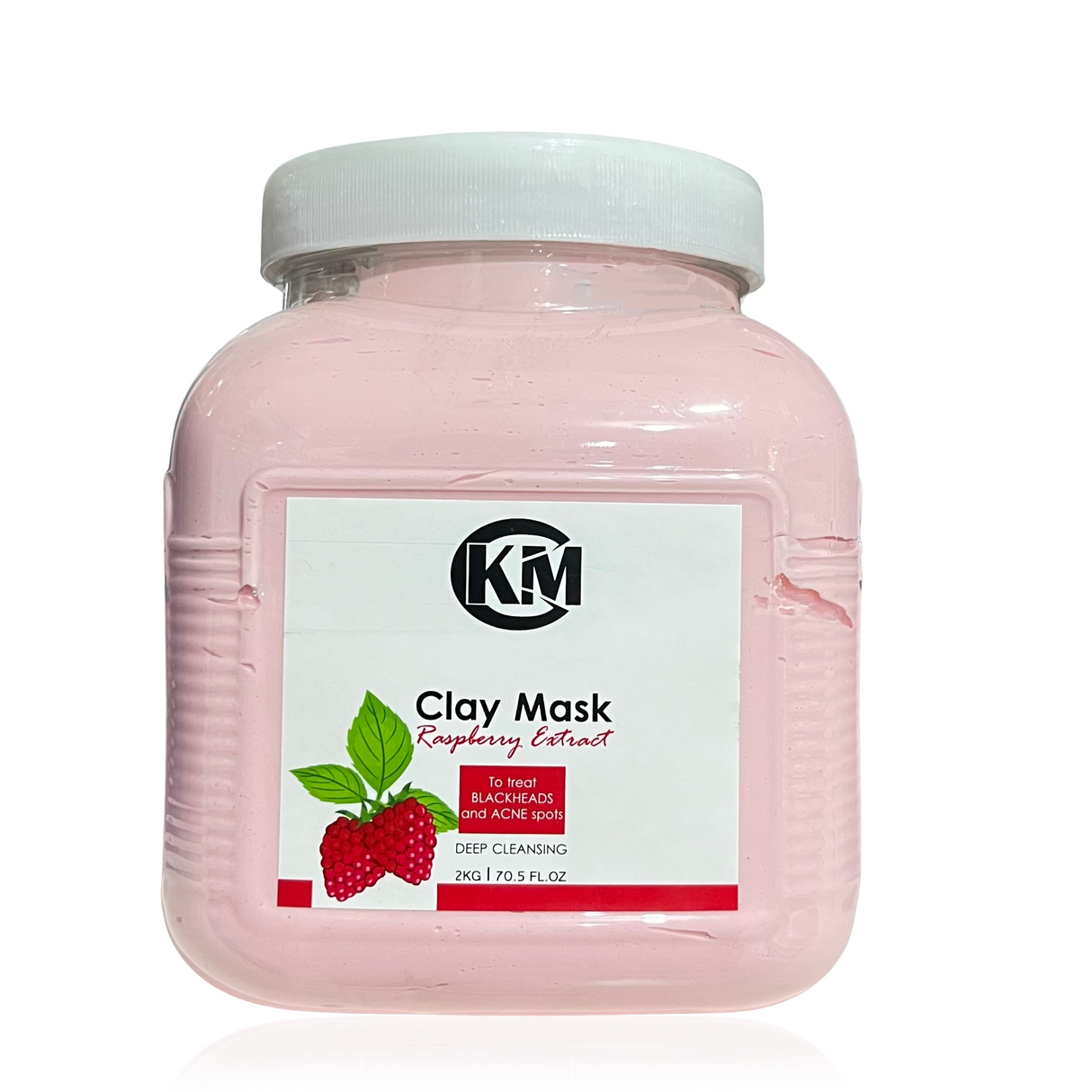 KM - Clay Mask Rasberry Extract , Blackhead and acne 2kg