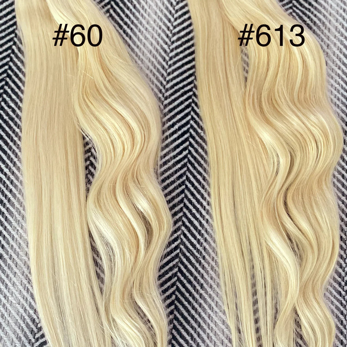 Tape Hair Extensions 21" #60 Platinum Blonde - 100% Human Hair