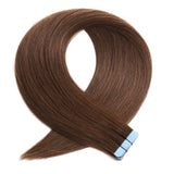 Tape Hair Extensions 21" #4 Chestnut Brown - 100% Human Hair