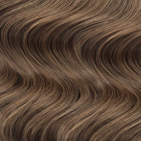 Tape Hair Extensions 21" #8 Cinnamon Brown - 100% Human Hair