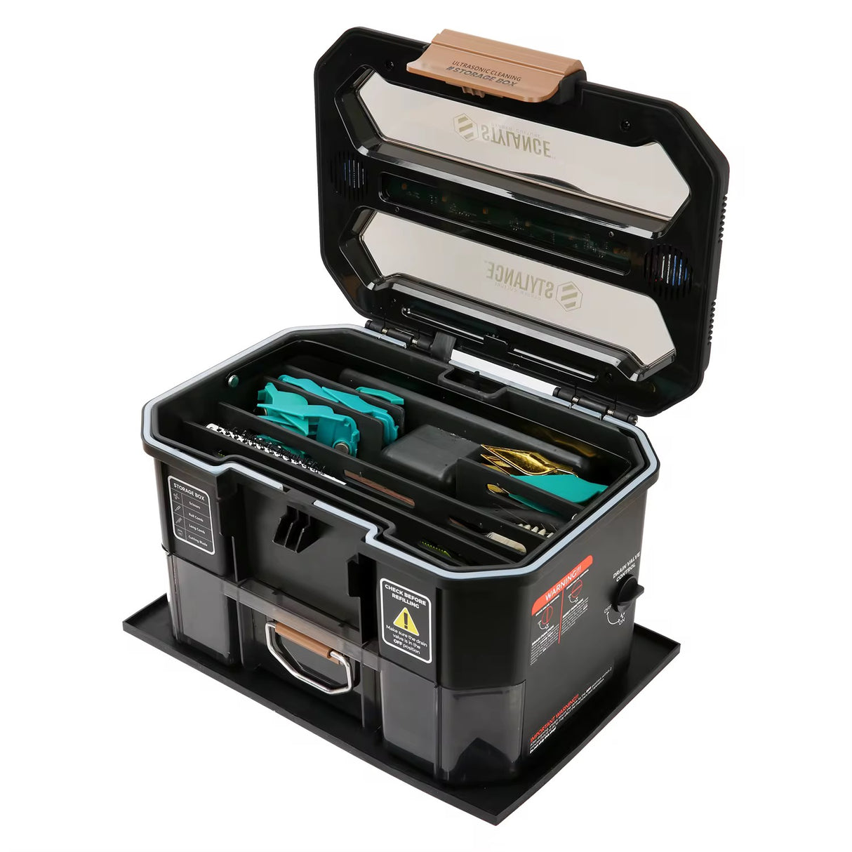 STYLANCE BarberSONIC Disinfectant Storage Box for Clipper Blades & Barber Accessories