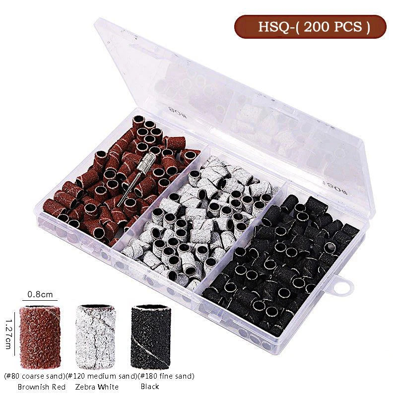 Sanding Bands Box - Grit #80 Coarse, #120 Medium and  #180 Fine + FREE Sanding Band Mandrel (200 pcs)
