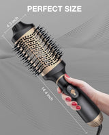 Professional 3 in 1 Hair Styler Gold and Black - Theresia Cosmetics - hair brush - Theresia Cosmetics