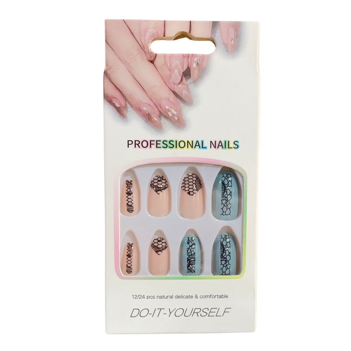 Professional Nails Design 5 Pairs with glue