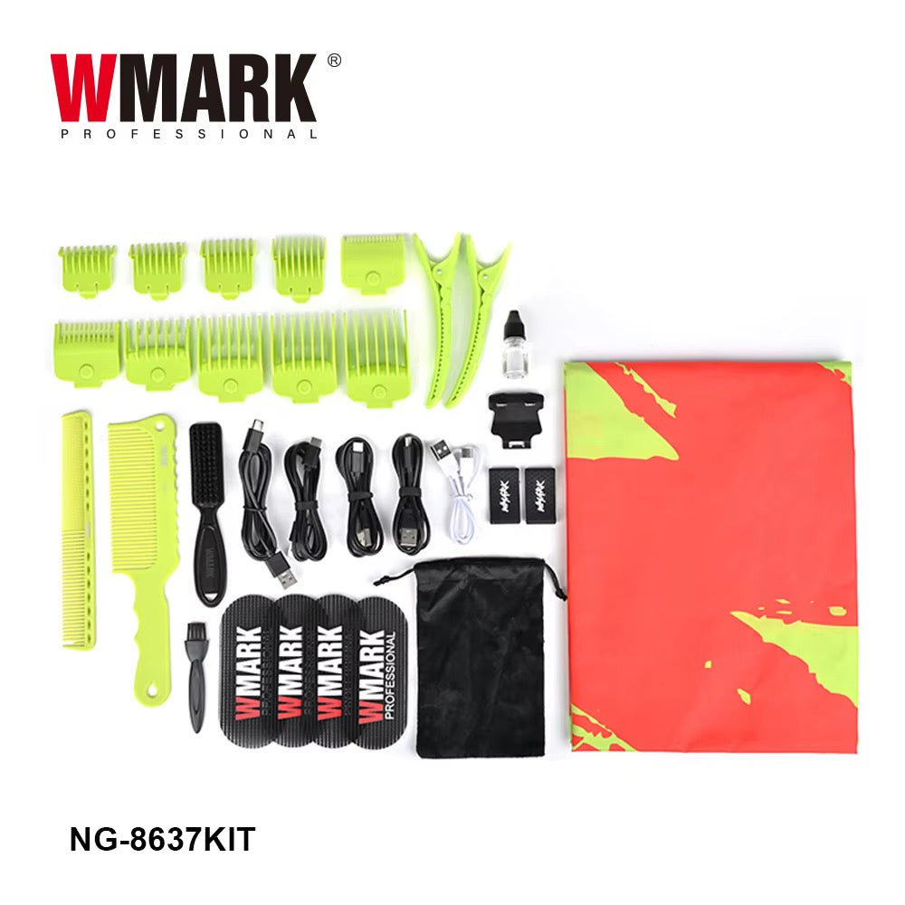 WMARK NG-8637KIT Green 5 In 1 Barber Kit