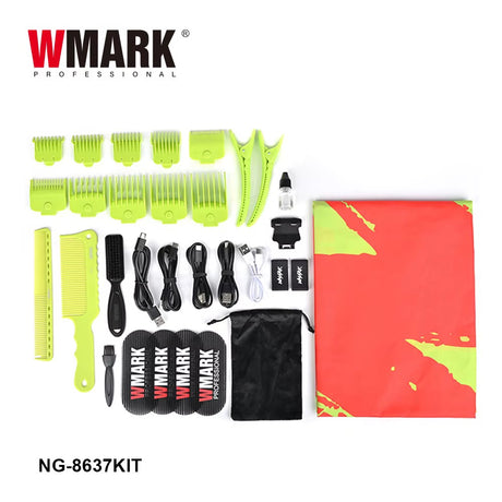 WMARK NG-8637KIT Green 5 In 1 Barber Kit