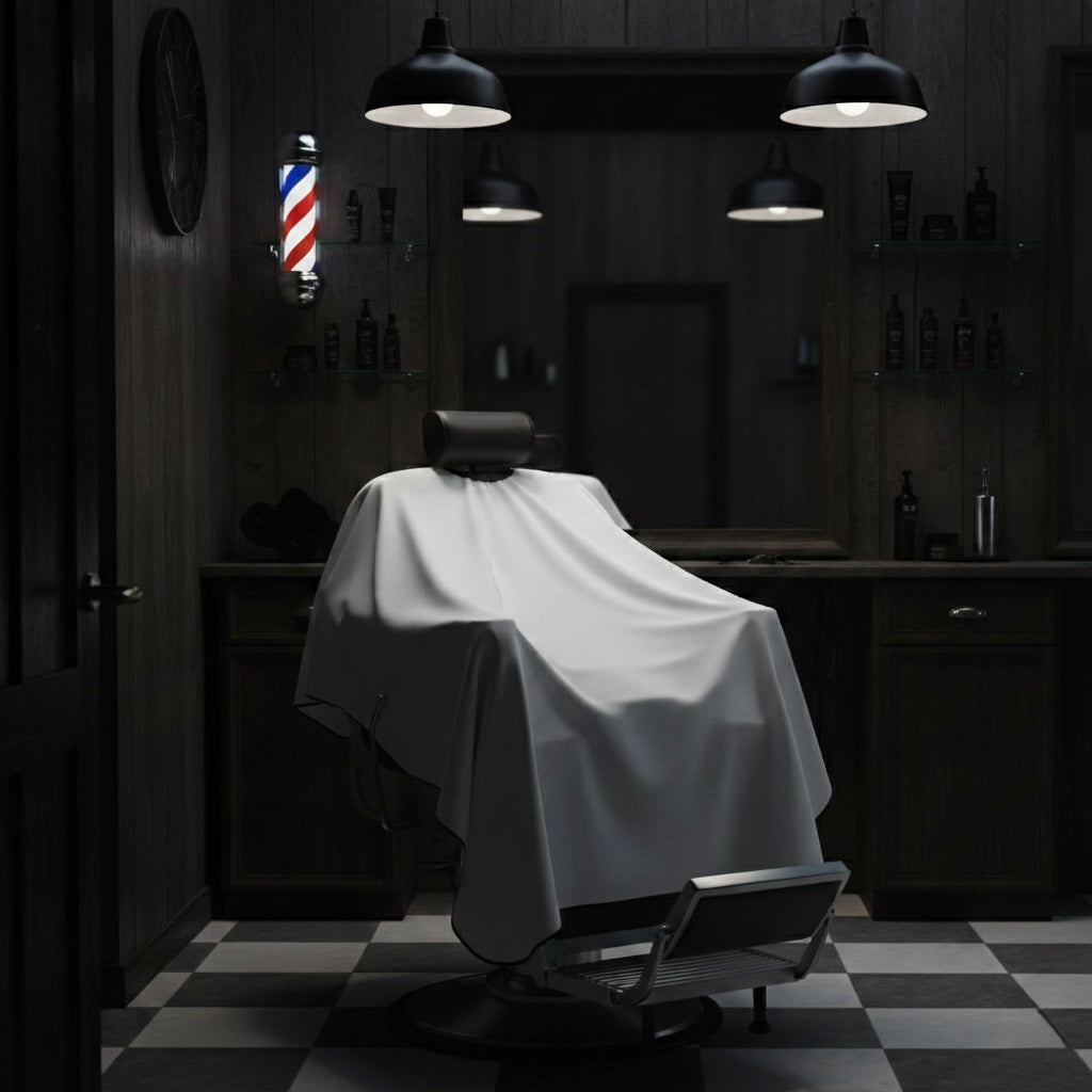 Full White Barber Cape