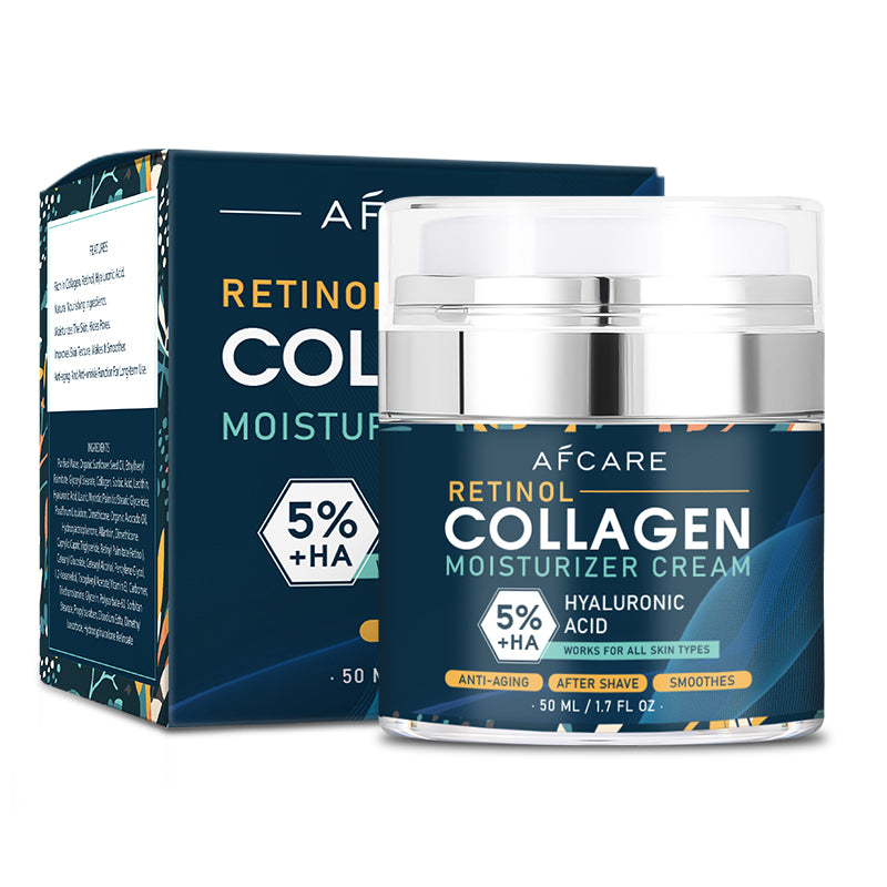 Men’s Face Cream with Retinol, Collagen & Hyaluronic Acid – Day & Night Moisturizer, 1.7 oz