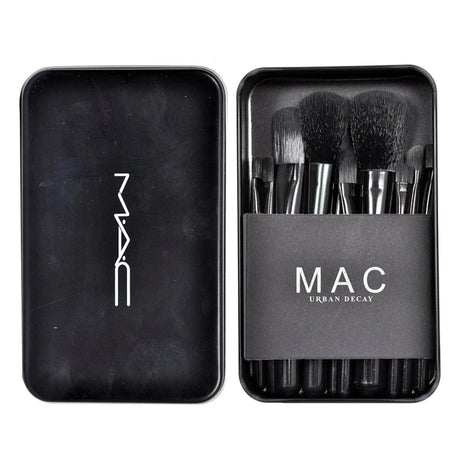 M.A.C Cosmetic Makeup Brush Set - 12 Pcs  (Pack of 12)