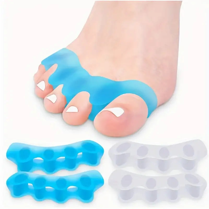 2pcs Soft Silicone Toes Separators - Perfect for Home & Nighttime Use - Straighten Toes & Spacer! - Theresia Cosmetics - Toe tools - Theresia Cosmetics