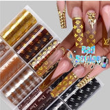 Nail Art Decoration Brand Logo Polish Stickers Transfer Nail Foil 10 Rolls/Box - Theresia Cosmetics - nail art tool - Theresia Cosmetics