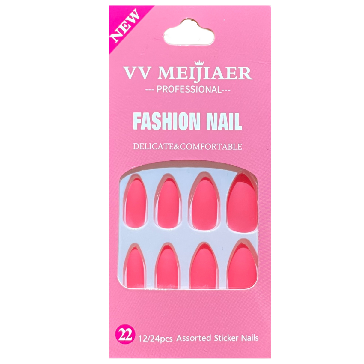 VV MEIJIAER - Fashion Nail Colored Tips Professional - 12Pcs - Theresia Cosmetics - Nair tips - Theresia Cosmetics