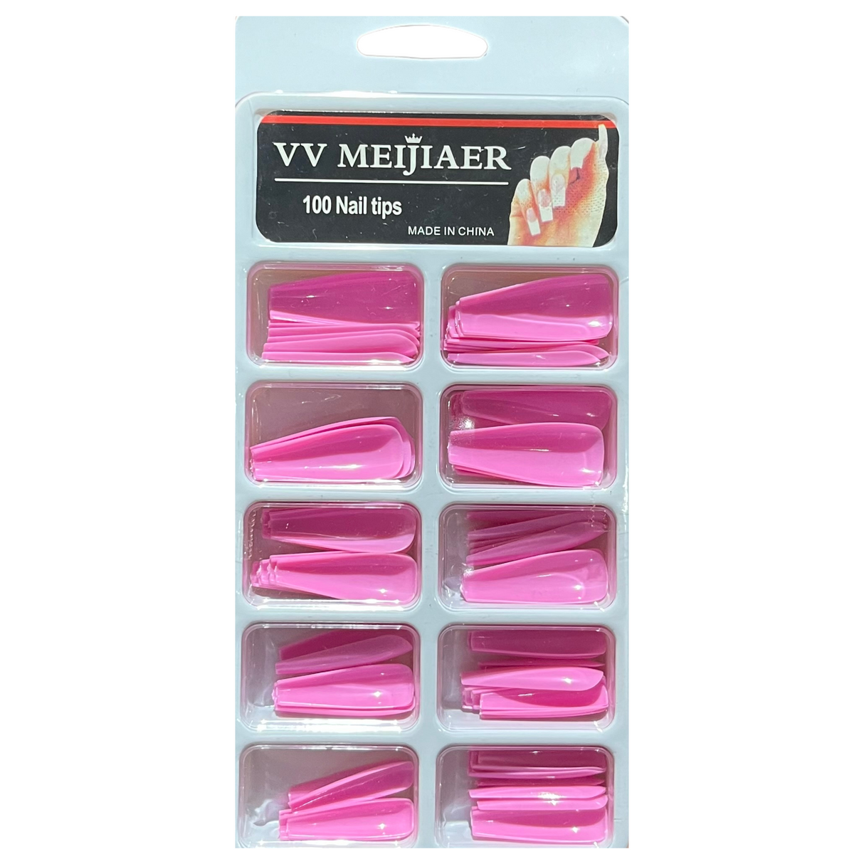 VV MEIJIAER - 100 Nail Colored Tips - Theresia Cosmetics - Nail tips - Theresia Cosmetics