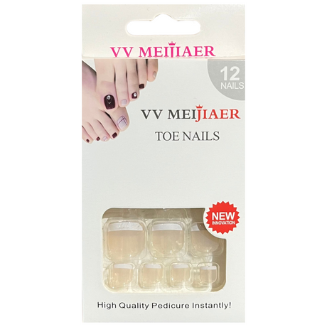 VV MEIJIAER - Toe Nails Tips High Quality Pedicure instantly! - 12 pcs with glue - Theresia Cosmetics - nail tools - Theresia Cosmetics