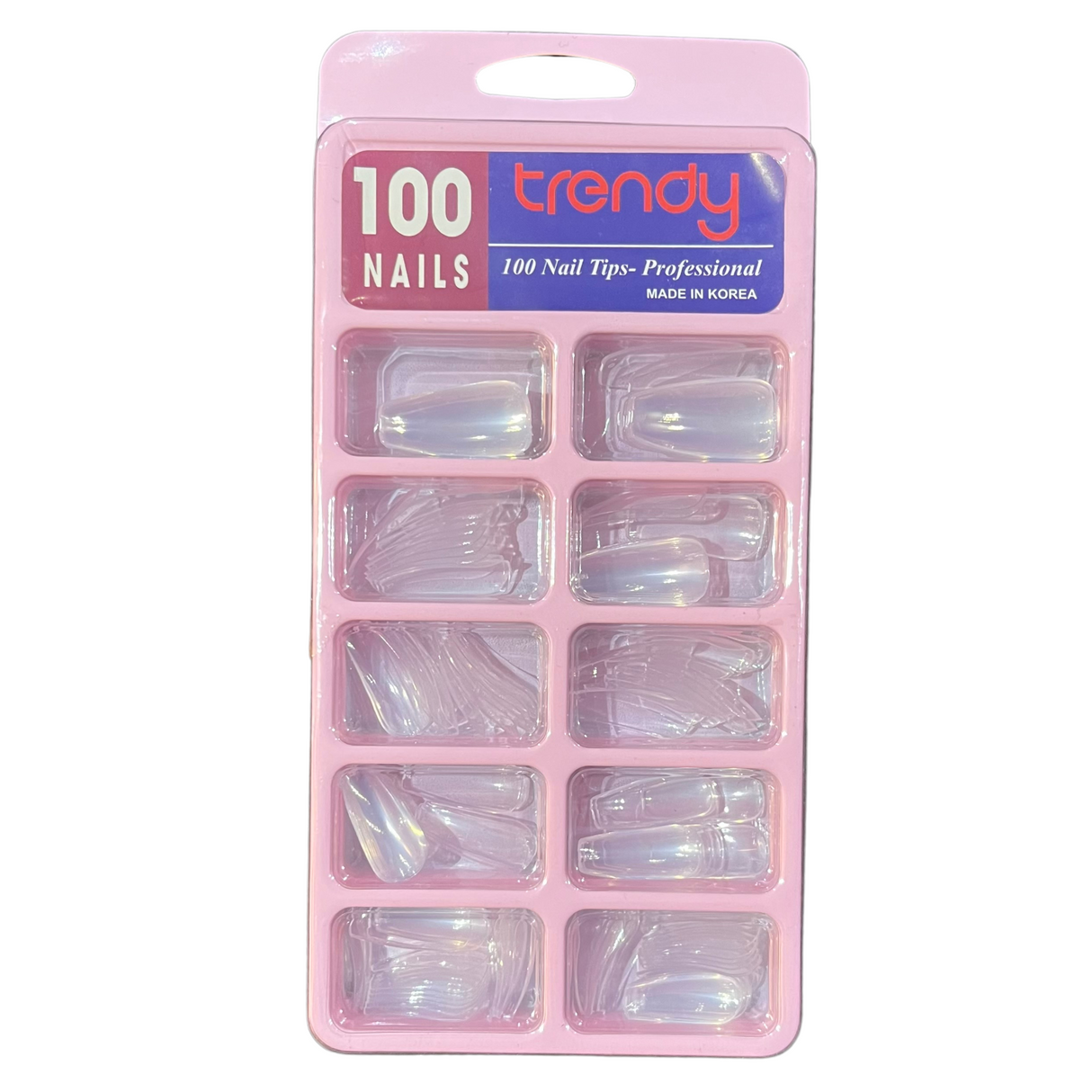 Trendy - 100 Nail Tips Made in Korea - Theresia Cosmetics - nail art tool - Theresia Cosmetics