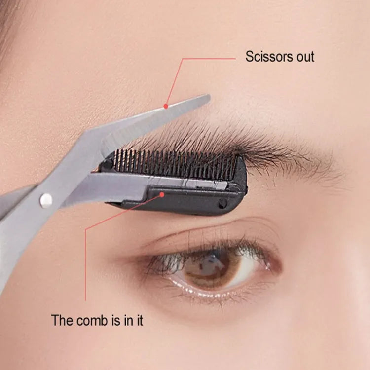 Shape eyebrows effortlessly with non-slip grip scissors that include a comb, suitable for both men and women - Theresia Cosmetics - eyebrows - Theresia Cosmetics