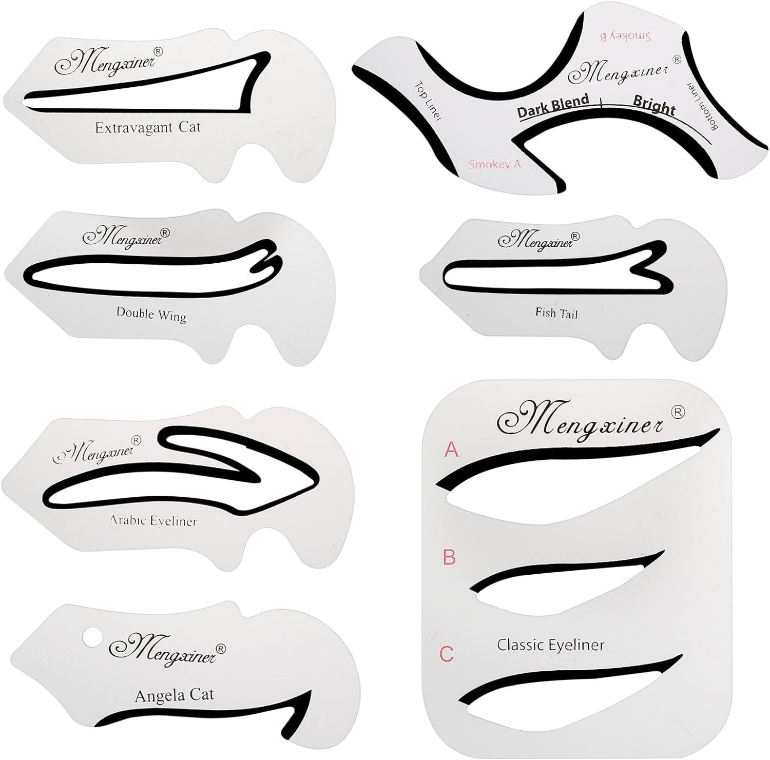 7 PCS Cat Eyeliner Stencil Template: Winged cat makeup stencils for pr – Theresia Cosmetics 7 PCS Cat Eyeliner Stencil Template: Winged cat makeup stencils for pr – Theresia Cosmetics