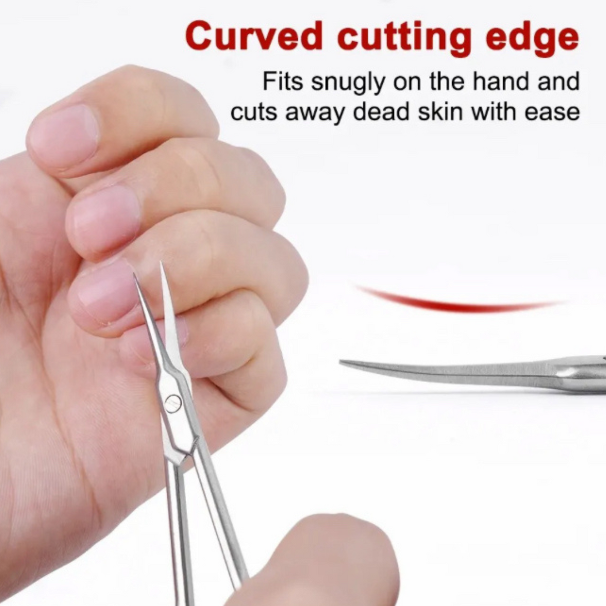 Russian Manicure Scissors Cuticle Regrowth Cut Curved Tip Nail Pedicure Grooming Professional Stainless Steel Dead Skin Remover - Theresia Cosmetics - nail tools - Theresia Cosmetics