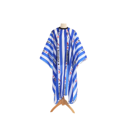 Blue Stripes Barber Cape - Theresia Cosmetics - barber tools - Theresia Cosmetics