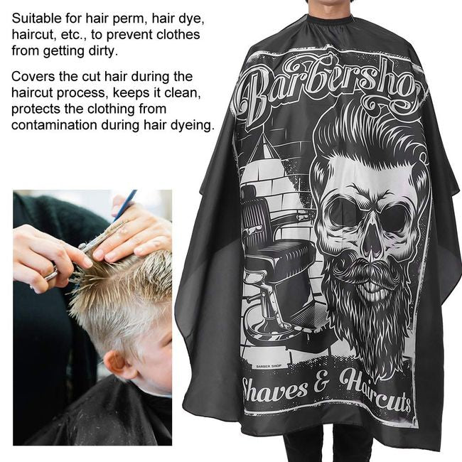 Skull HairCut Barber Cape - Theresia Cosmetics - barber tools - Theresia Cosmetics