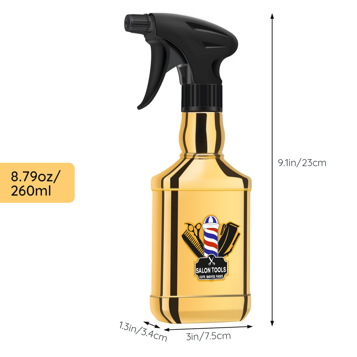 Barber Water Spray Bottle 8.79oz/260ml Adjustable Hair Mist Sprayer - Theresia Cosmetics - barber tools - Theresia Cosmetics