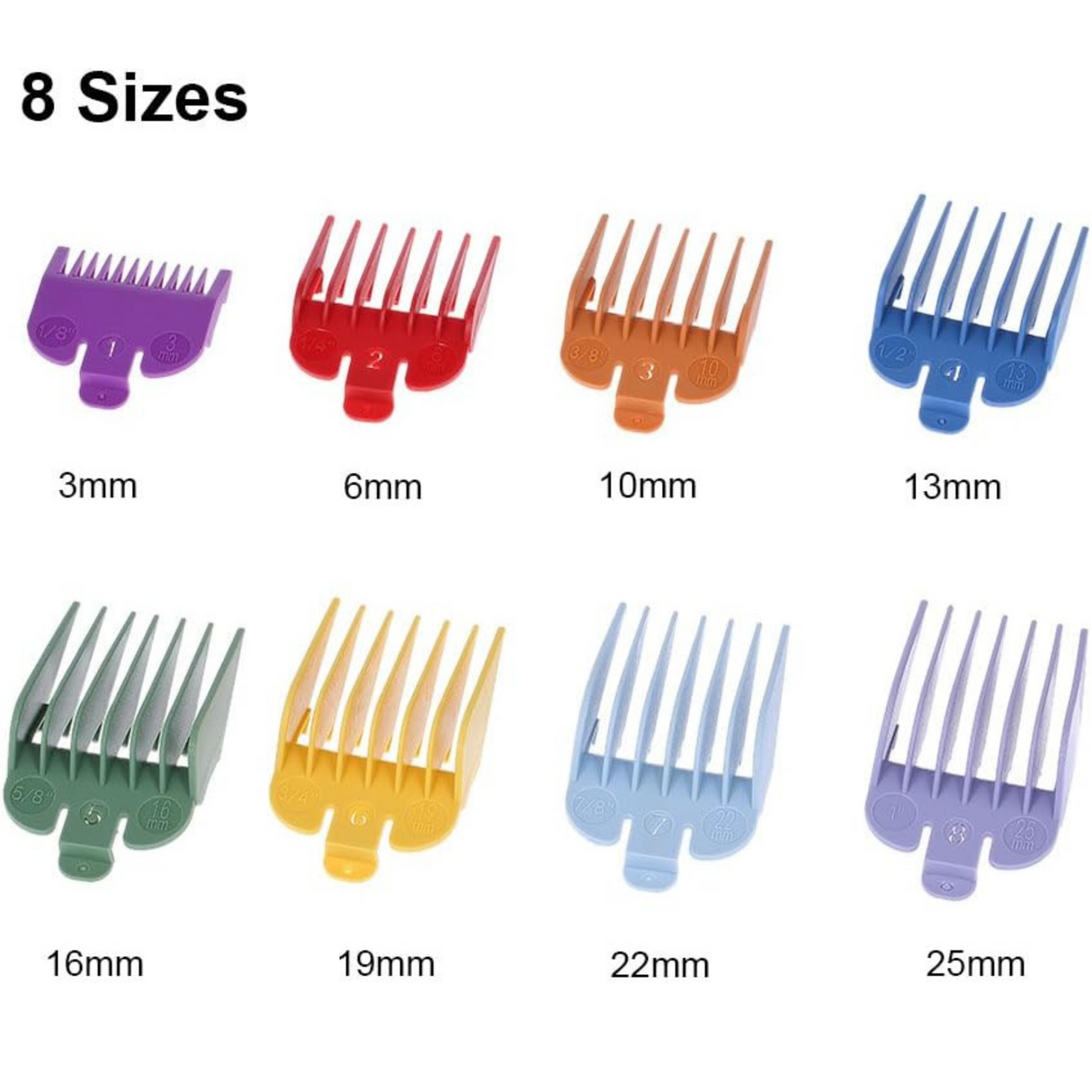 Hair Clipper Replacement Sheath 8 Colors&Size Limit Comb Accessory Guide with Storage Box - Theresia Cosmetics - barber tools - Theresia Cosmetics