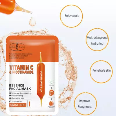 Aichun Beauty VITAMIN C and NICOTINAMIDE Essence Facial Mask - Theresia Cosmetics - skin treatment - Theresia Cosmetics