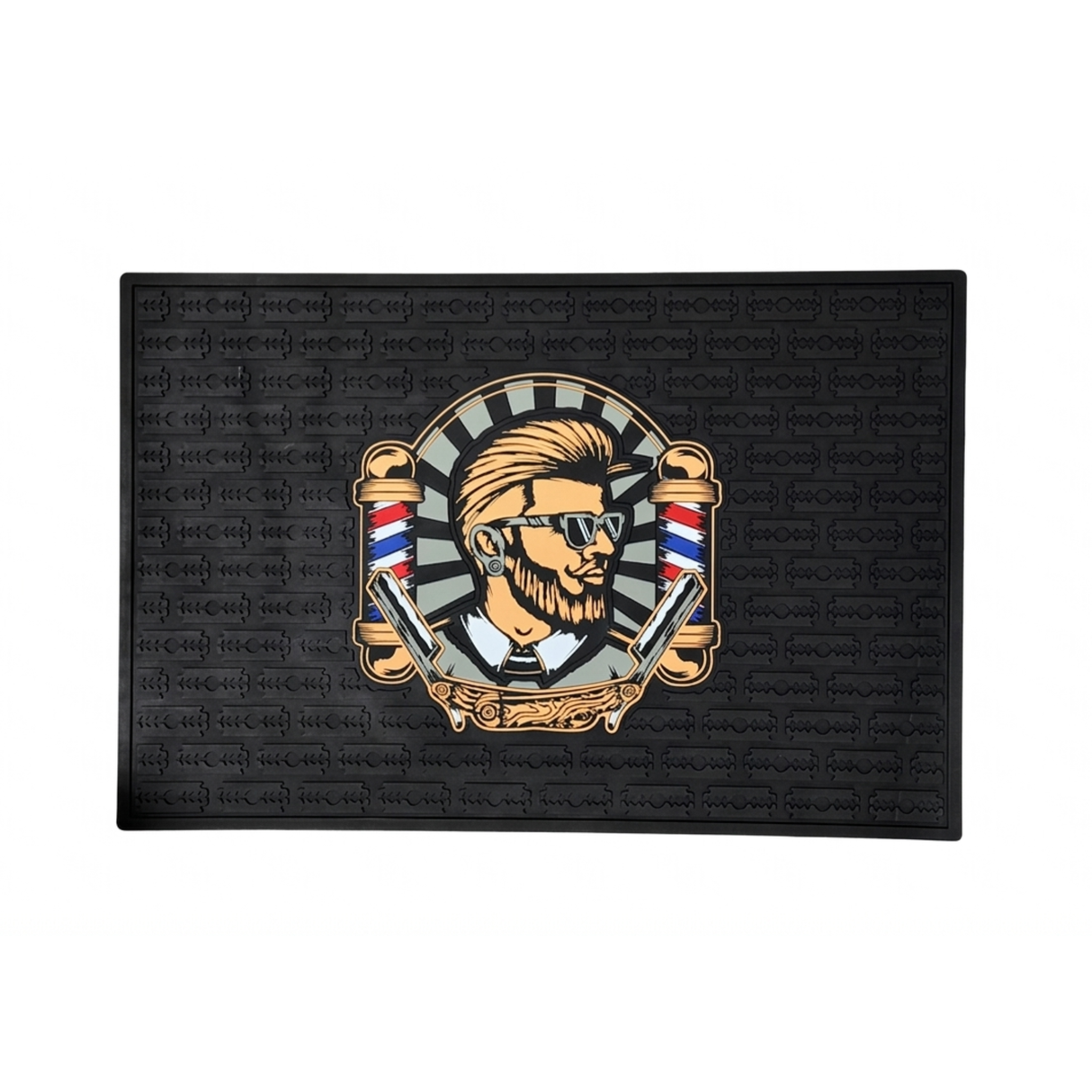 Barbershop Gold Design Silicone Mat