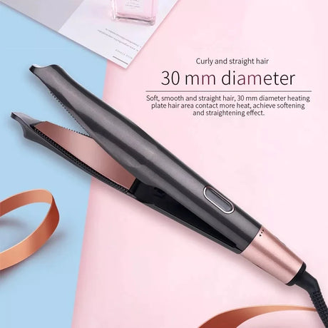 2 in 1 Hair Straightener and Curler For All Hair Types - Theresia Cosmetics - hair straightener and curler - Theresia Cosmetics