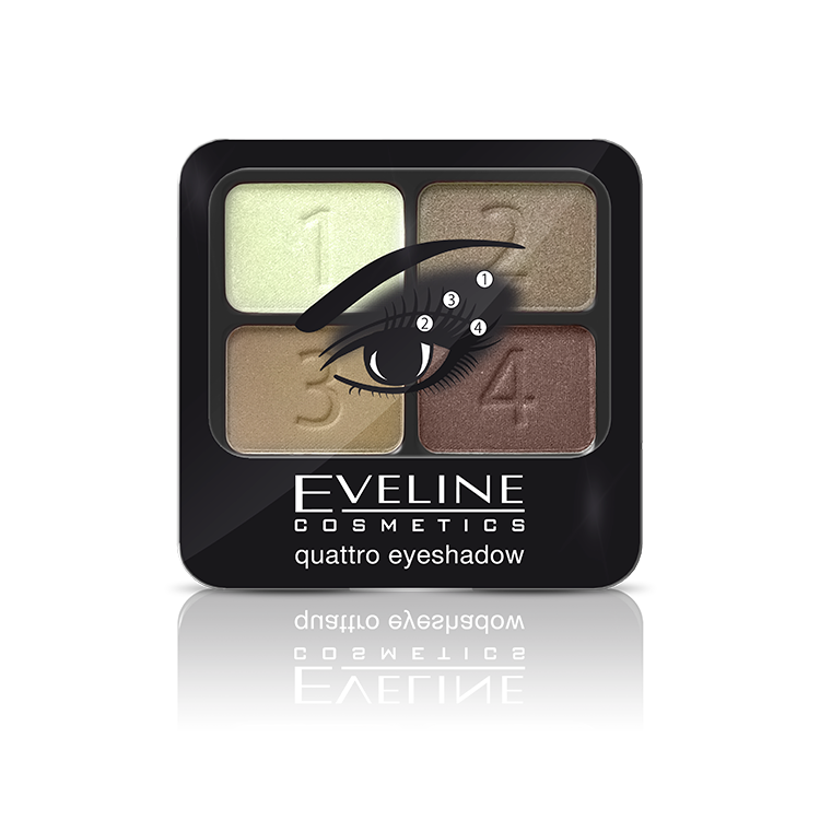 Eveline QUATTRO Eyeshadows - Theresia Cosmetics - Makeup - Theresia Cosmetics