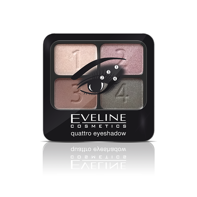 Eveline QUATTRO Eyeshadows - Theresia Cosmetics - Makeup - Theresia Cosmetics