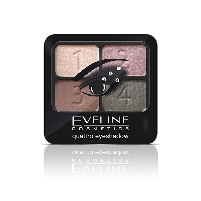 Eveline QUATTRO Eyeshadows - Theresia Cosmetics - Makeup - Theresia Cosmetics