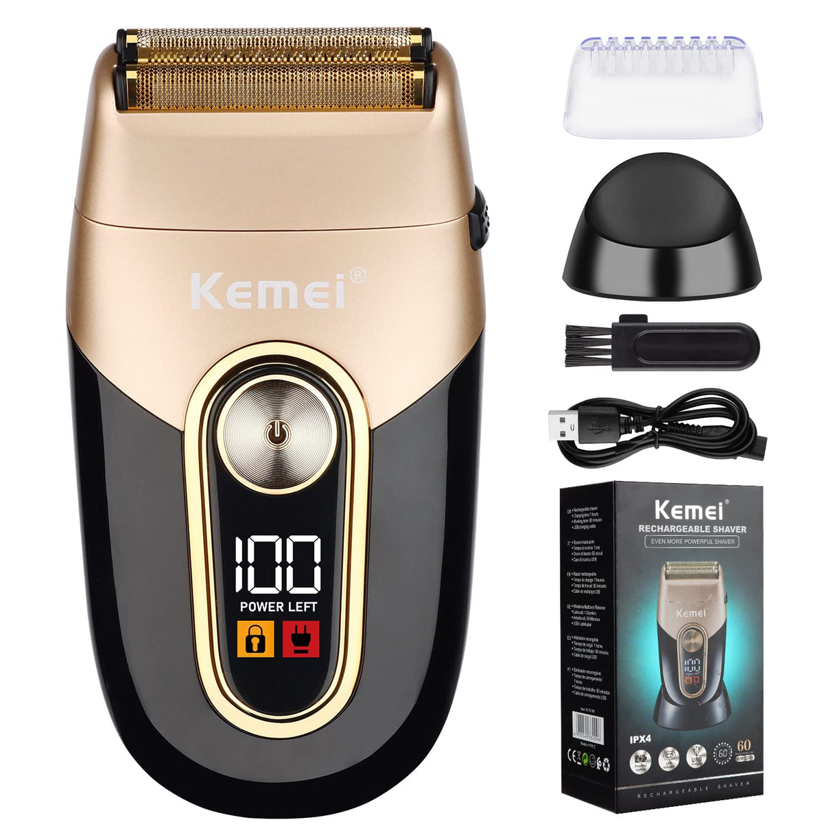 Kemei IPX4 New Professional Shaver - Theresia Cosmetics - Barber Machines - Theresia Cosmetics