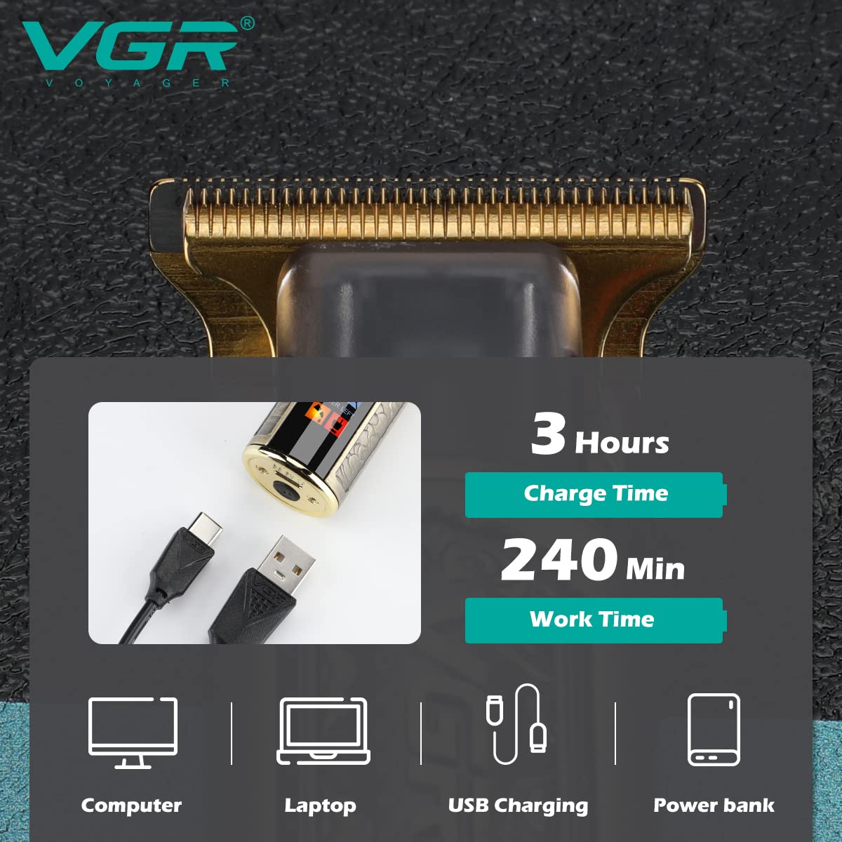 VGR V-073 Newest Design - Theresia Cosmetics - Barber Machines - Theresia Cosmetics