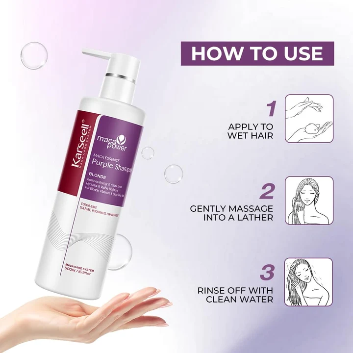Karseell Purple Hair Mask & Shampoo Set | Complete Toning Duo for Blonde & Silver Hair