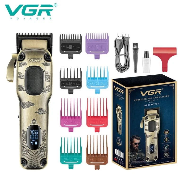 VGR V-027 Professional Hair Clipper, Salon Series with 7000 RPM Brushless Motor